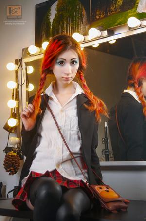 #Vandych Alina Latypova - Upskirt After Study [AKA applefox1000] #softcore #cosplay #schoolgirl