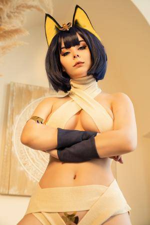 Hellyvon Valentine - Ankha (Animal Crossing) #Cosplay #Uniform #Teen #BigAss #BigTits #ShavedPussy #Lingerie