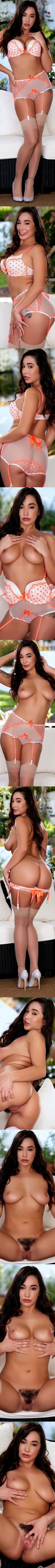 #HRStudio - Karlee Grey - Shades of Grey - 2017-08-15 #stockings #solo #hairy #lingerie