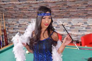 Polly Pons - Asian Slut Polly Pons DPd on Pool Table by Two Bootlegger Mob Bosses