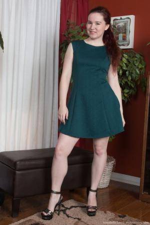 #WeAreHairy Annabelle Lee Green Dress Purple Panties