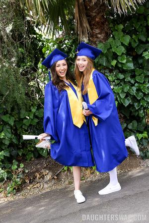 #TeamSkeet #DaughterSwap Maya Woulfe & Myra Moans - Our Naughty Graduation Pact