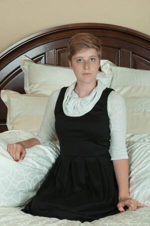 #WeAreHairy Aurora Odaire Black Dress White Bed