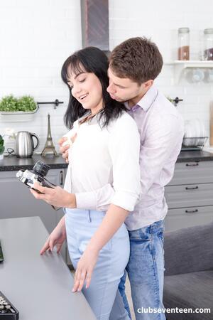 #ClubSeventeen Tetti Dew Korti - Black haired teen getting cum on her cute face