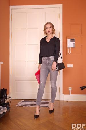 #DDF Loren Strawberry - Double Penetration is This Dirty Blonde Sluts Favorite