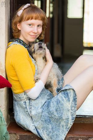 #AbbyWinters Emma B - Fingering outdoors