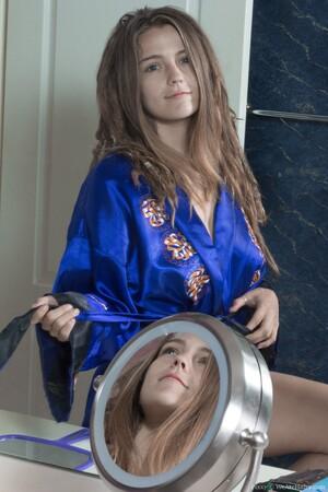 #WeAreHairy Pixxy Blue Robe White Panty