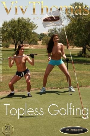 #VivThomas Monica Sweet, Sandra Shine Topless Golfing