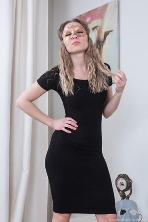 #WeAreHairy Margaret Black Dress Blue Mask