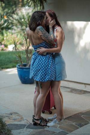 Two Brown Haired Ladies Aidra Fox And Ivy Lebelle Having Lesbo Sex At Home