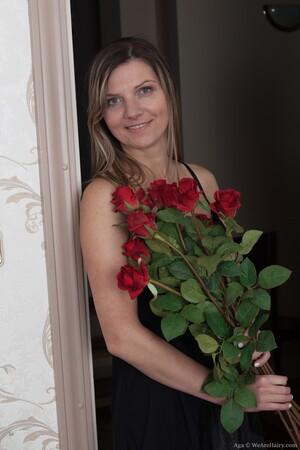 #WeAreHairy Aga - Red Rose Black Gown