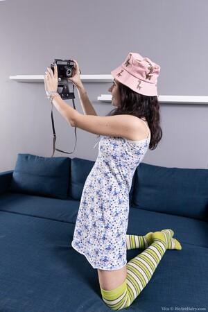 #WeAreHairy Vita Grey Dress Blue Sofa