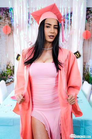 #FamilyStrokes - Roxie Sinner - Roxie Takes on Three Step Cocks To Celebrate Graduation!