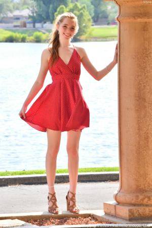 #FTVGirls - Myra - Red Dress Upskirt #FTV