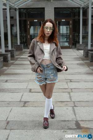 #DirtyFlix Lottie Magne - Skinny Teen Polishes Fat Cock 20200418 #glasses