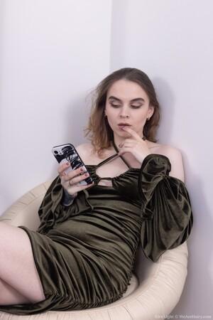 #WeAreHairy Kira Light Green Dress Black Phone