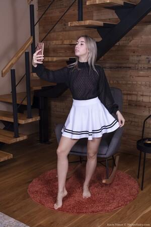 #WeAreHairy Kacie Vance White SKirt Black Top