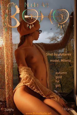 #BohoNudeArt Milena Angel - Autumn Gold Fur Girl