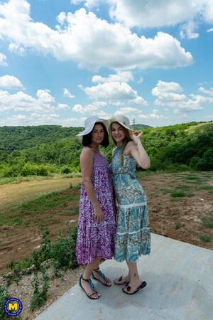 #MatureNL A lesbian Picnic Sexdate Amanda Clarke (22) & Eve Black (37) 