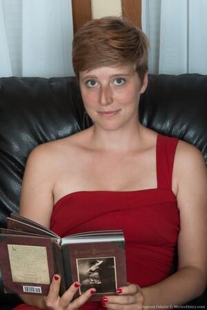 #WeAreHairy Aurora Odaire Leather Couch Red Dress