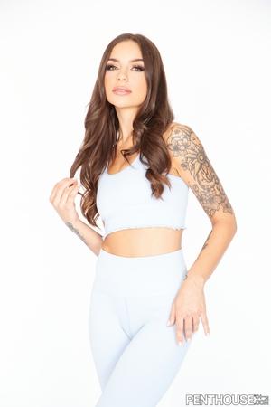 #Penthouse - April Olsen - April Olsen Takes Every Black Inch