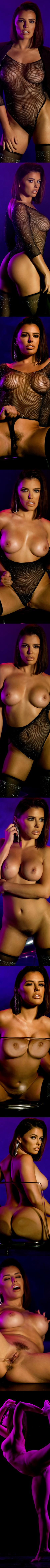 #HRStudio - Adriana Chechik - Purple Haze - 2021-08-07 #bigtits #solo #stockings #lingerie #bigboobs #hairy #purple #neon